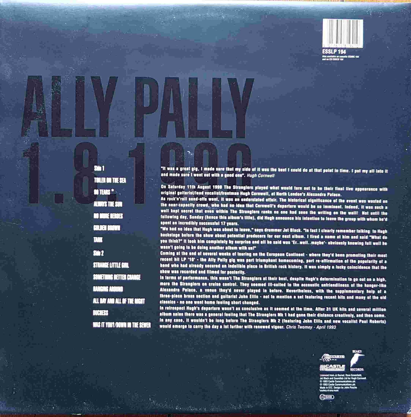 Back cover of ESSLP 194